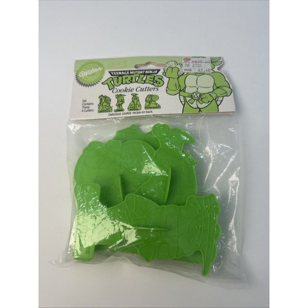 NEW Vintage Wilton Teenage Mutant Ninja Turtles Cookie Cutter Set Of 4